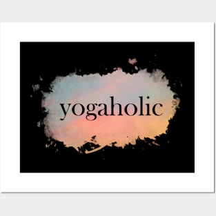 Yogaholic Watercolor Posters and Art